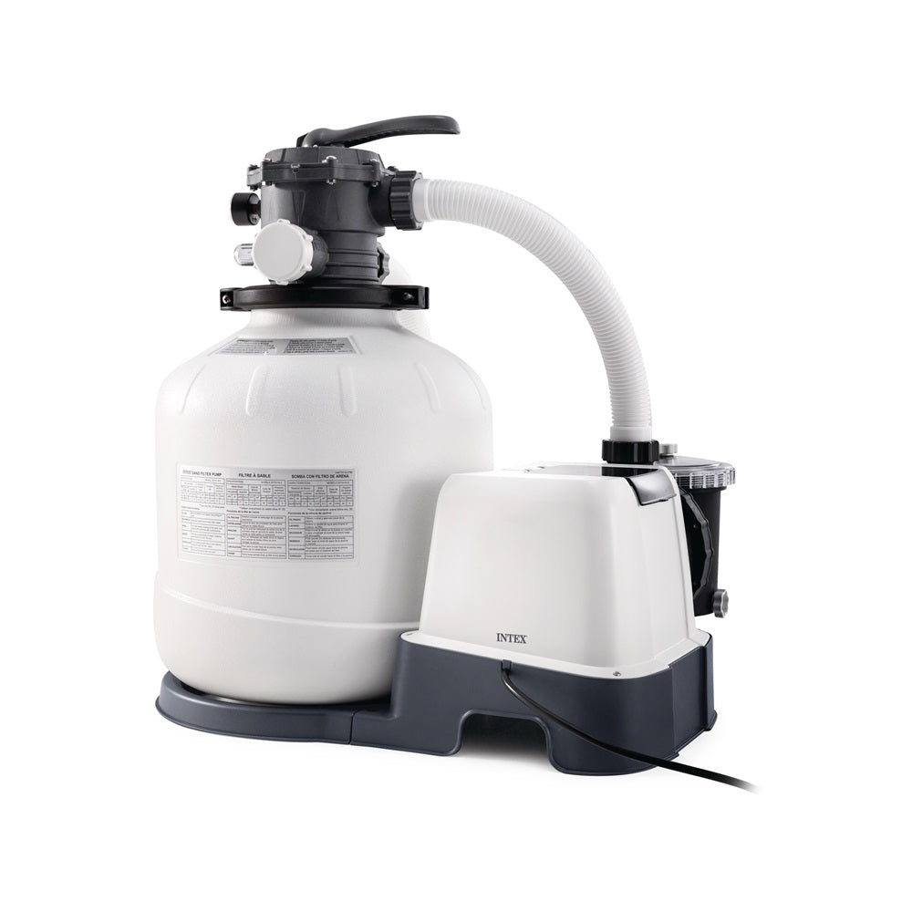 Ultra XTR Frame Pool-Set (9, 75 x 4,88 x 1,32 m) inkl. Sandfilter + Salzwassersystem & Zubehör, Reinigungs-Kit und Volleyballnetz