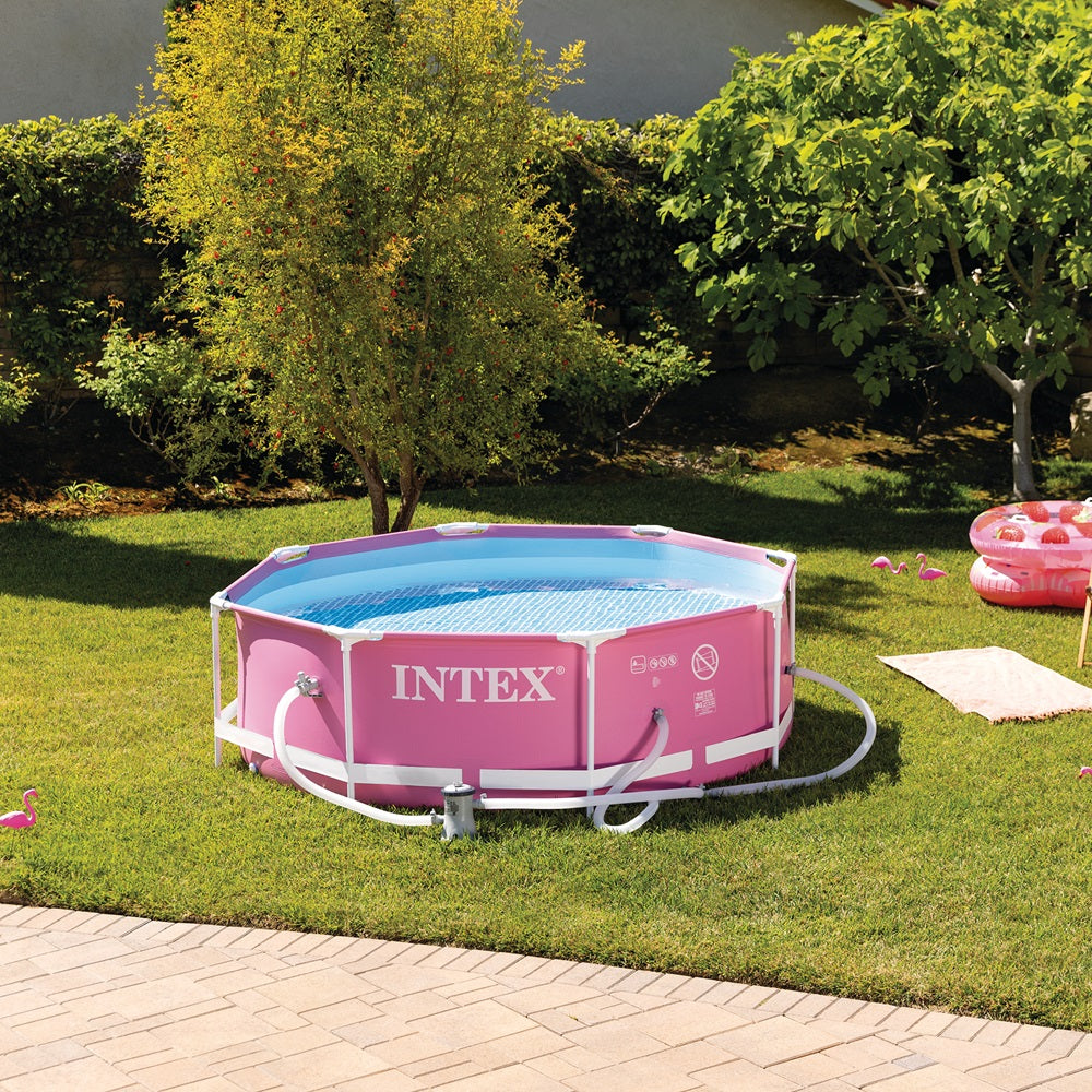Metal Frame Pool Pink (2,44 x 0,76m)