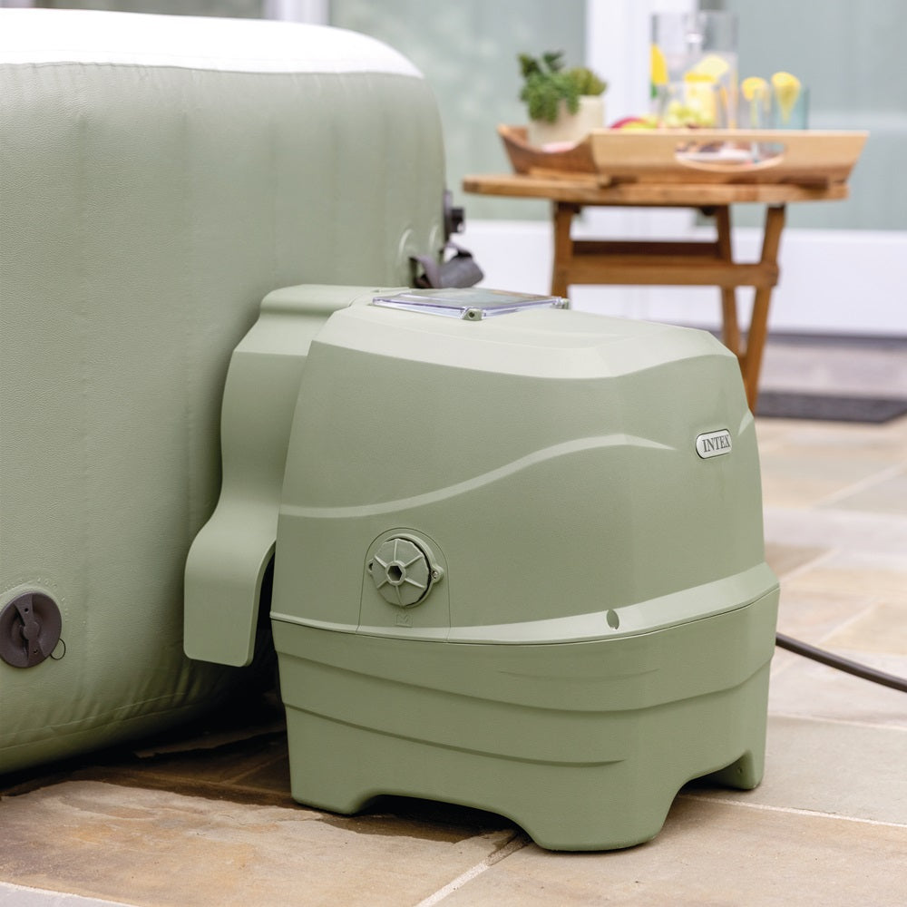 Whirlpool Bubble Massage, rund, olivegrün, für 4 Personen