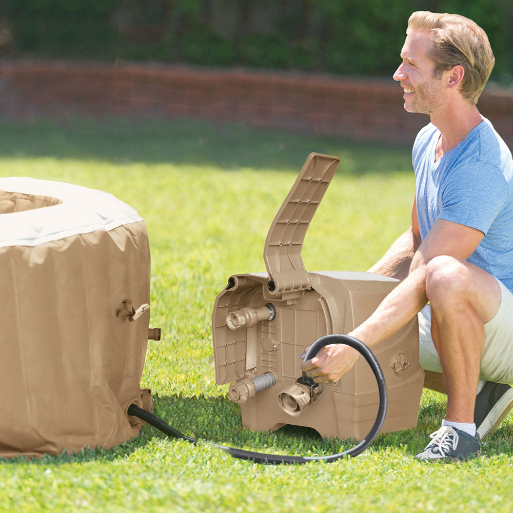 Whirlpool Bubble Massage, rund, olivegrün, für 6 Personen