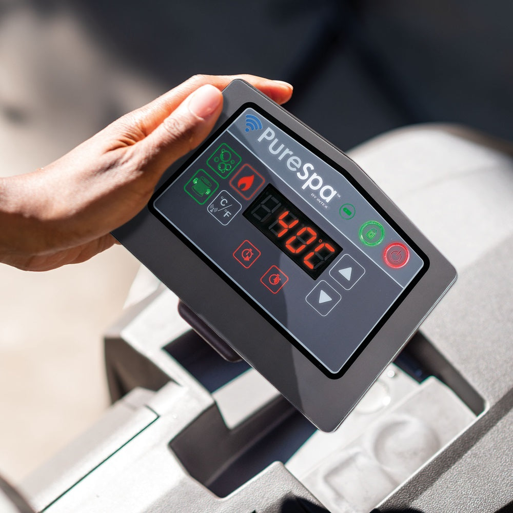 Whirlpool Greywood Deluxe, rund, in Holzoptik, für 4 Personen