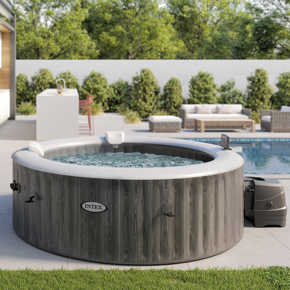 Whirlpool Greywood Deluxe, rund, in Holzoptik, für 6 Personen