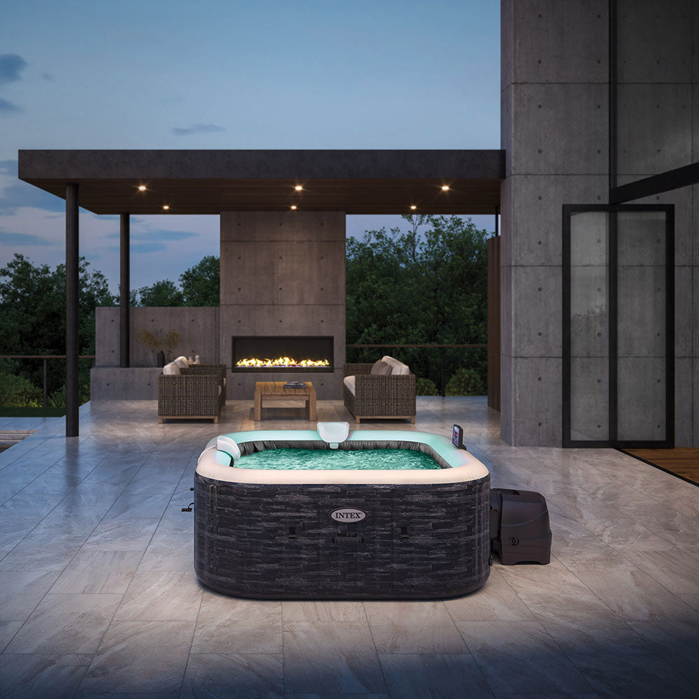 Whirlpool Greystone Deluxe, eckig, in Steinoptik, für 4 Personen