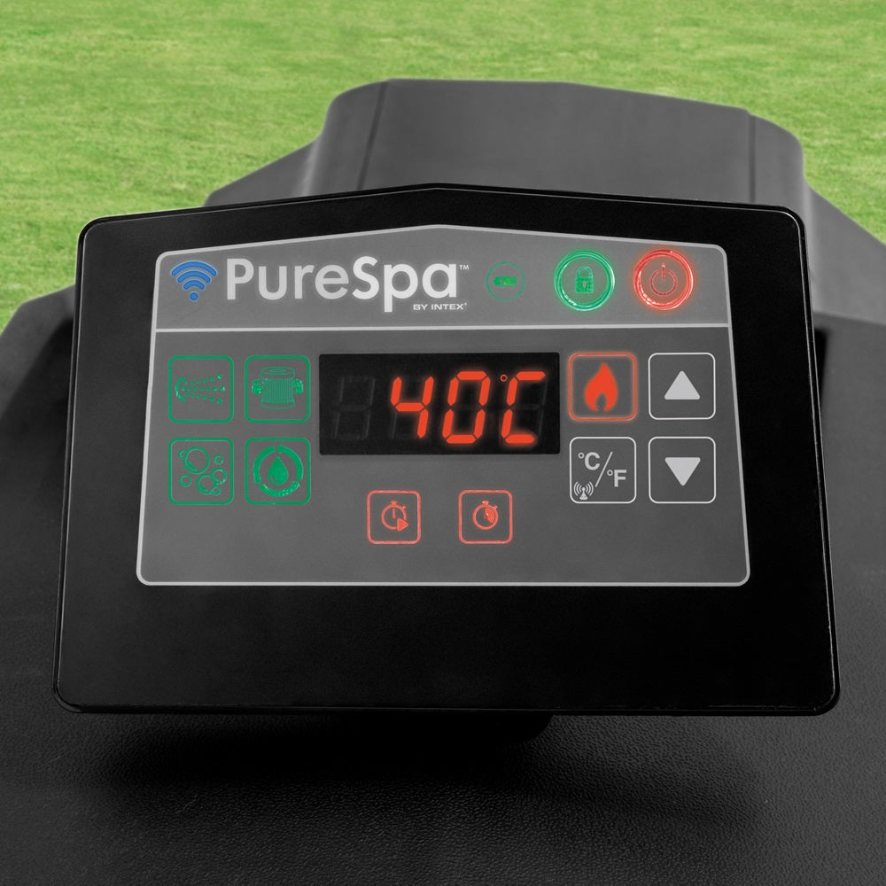 Whirlpool Jet & Bubble Deluxe, achteckig, schwarz, für 4 Personen