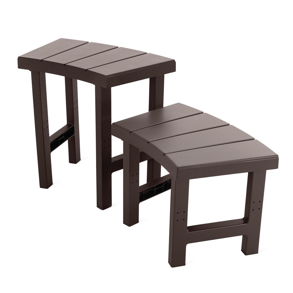 Zwei Sitzbänke, 1x medium und 1x hohe Höhe