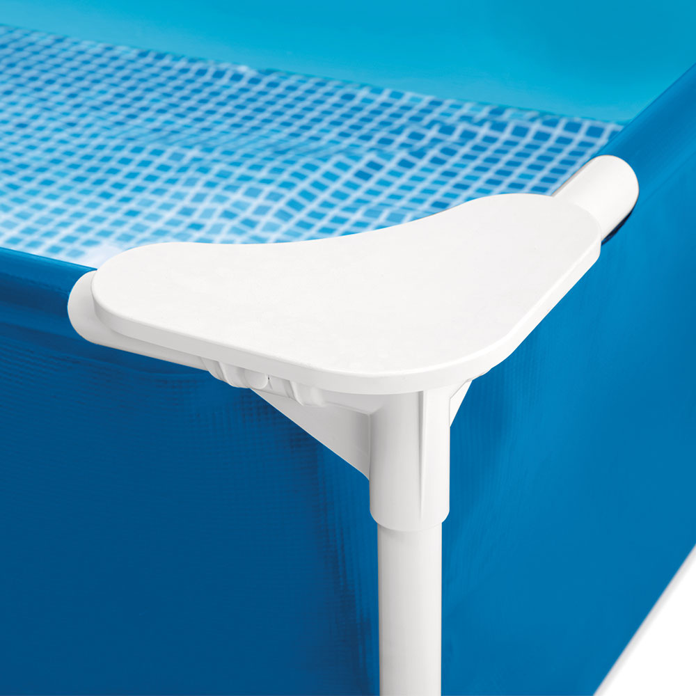 Haustier Frame-Pool, rechteckig, mit Rampe und 12V Pumpe