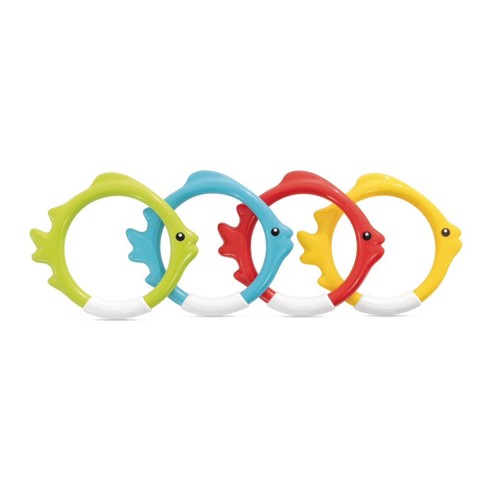 Unterwasser-Tauchringe im Fisch-Design, 4-teiliges Set