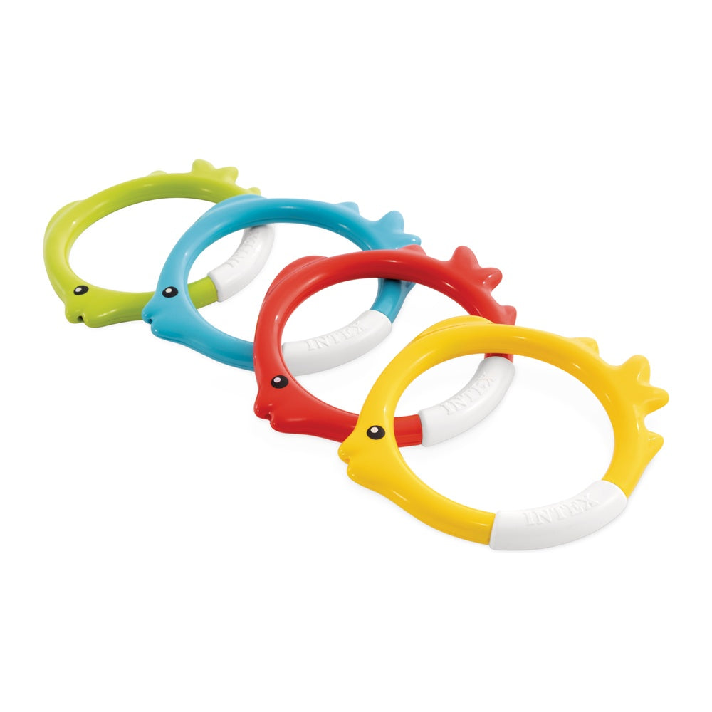 Unterwasser-Tauchringe im Fisch-Design, 4-teiliges Set