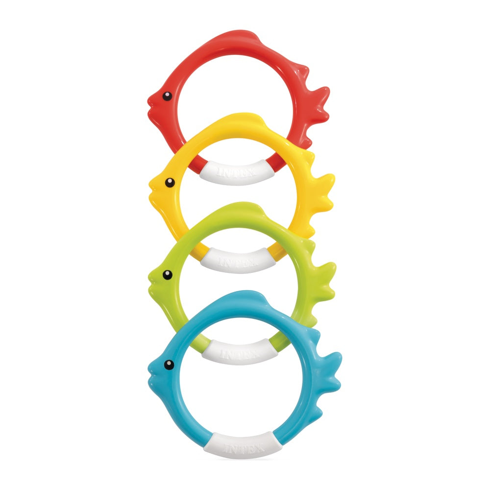 Unterwasser-Tauchringe im Fisch-Design, 4-teiliges Set