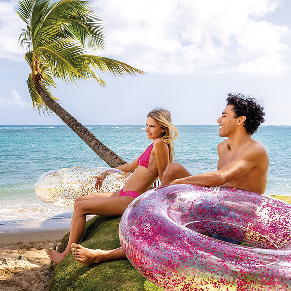 Glitter Schwimmreifen (Ø 1,19m) zufällige Farbe