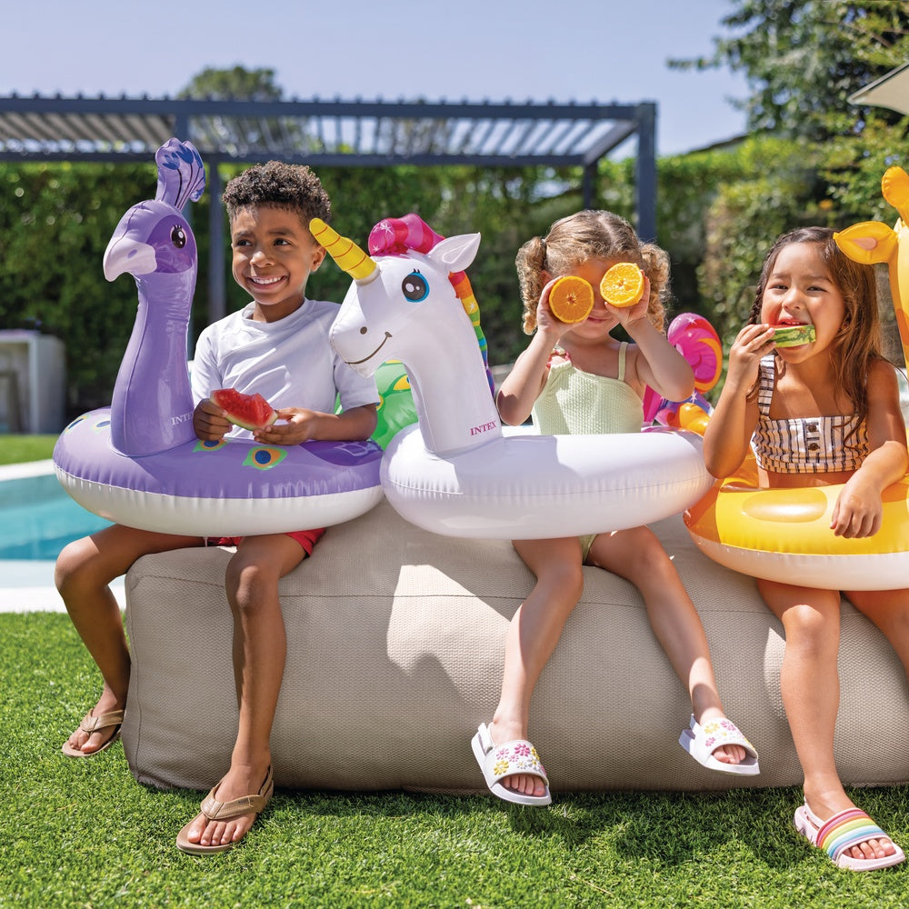 Schwimmring "Big Animal Ring", (Giraffe, Pfau, Einhorn), 3-6 Jahre, zufälliges Design