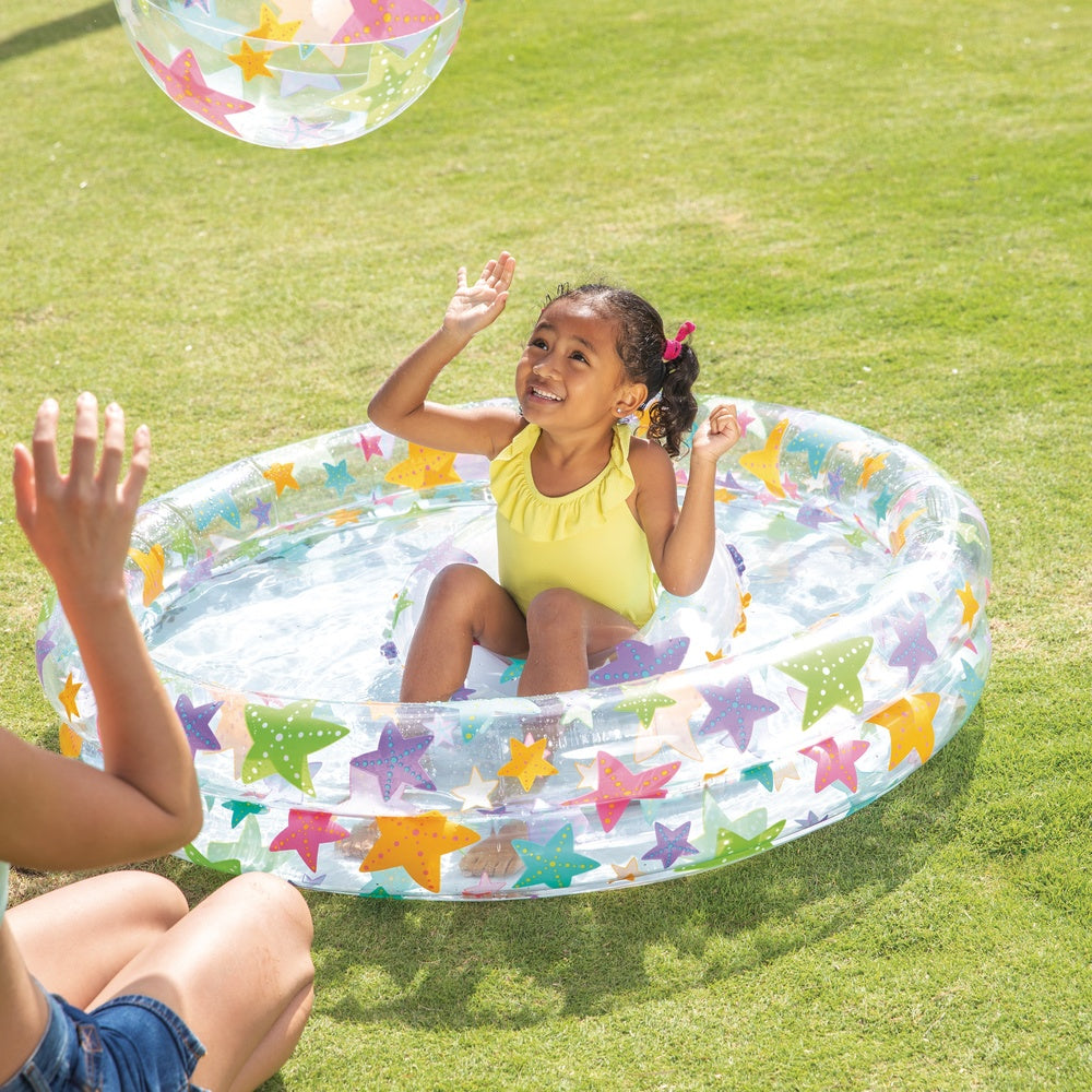 Kinderpool-Set "Starfish Pool", mit Ball & Schwimmreifen, (122x25cm)