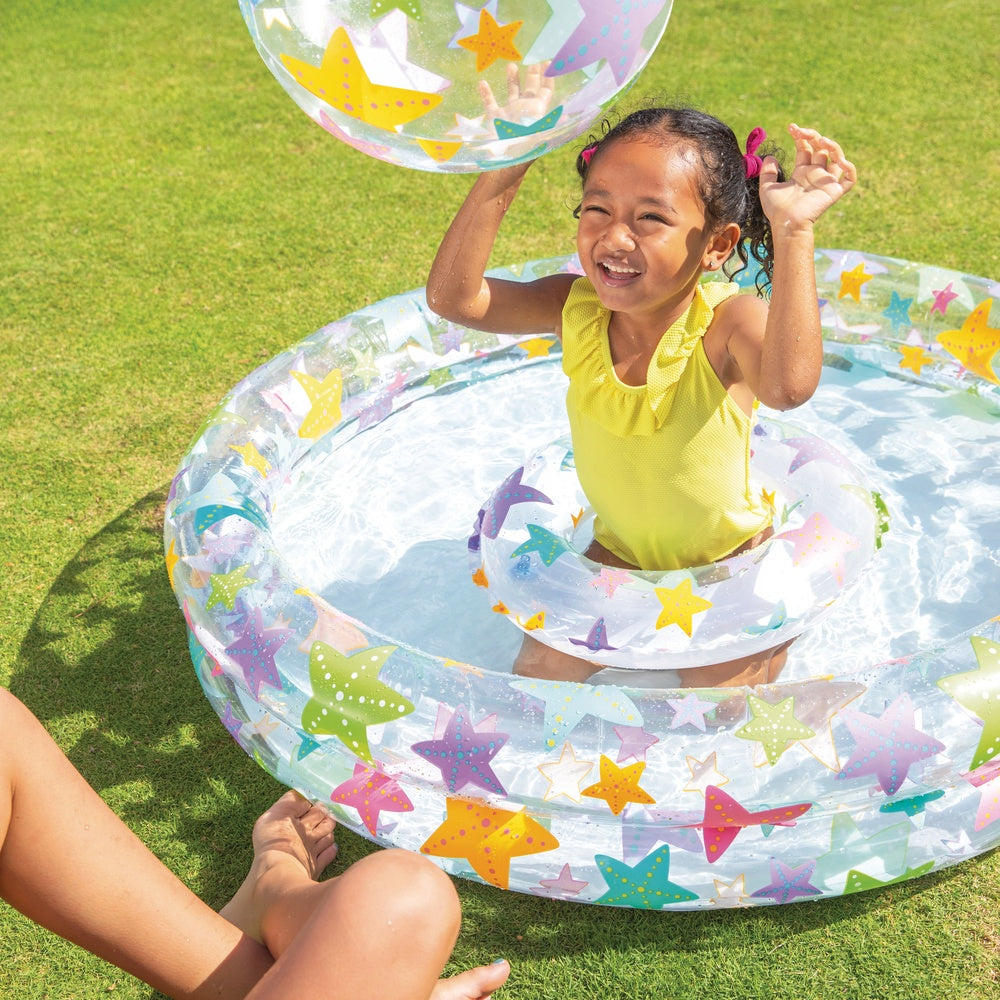 Kinderpool-Set "Starfish Pool", mit Ball & Schwimmreifen, (122x25cm)