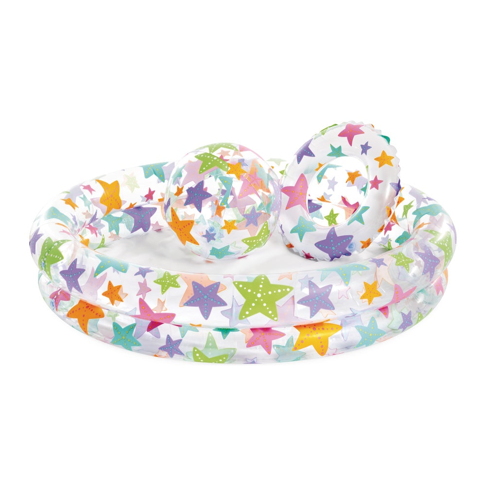 Kinderpool-Set "Starfish Pool", mit Ball & Schwimmreifen, (122x25cm)