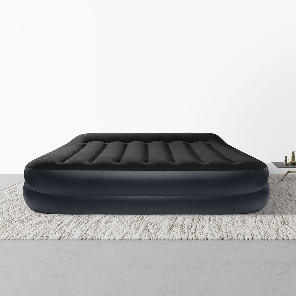 INTEX Luftbett Plus PillowRest Queen mit FastFill Pumpe