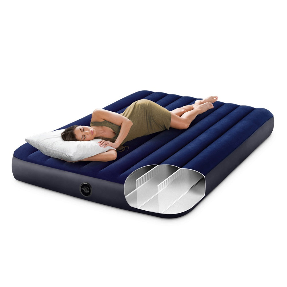 Luftbett Standard Classic Downy, Queen, mit Handpumpe und Kissen