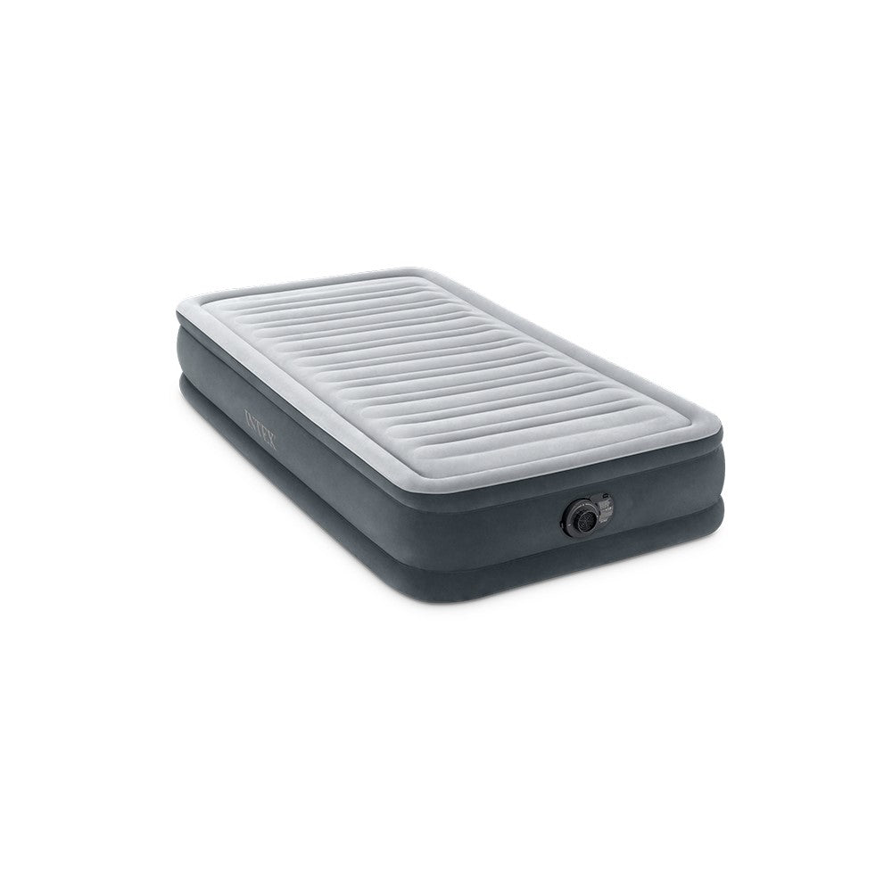 INTEX Luftbett Deluxe Comfort Plush MidRise Twin mit FastFill Pumpe