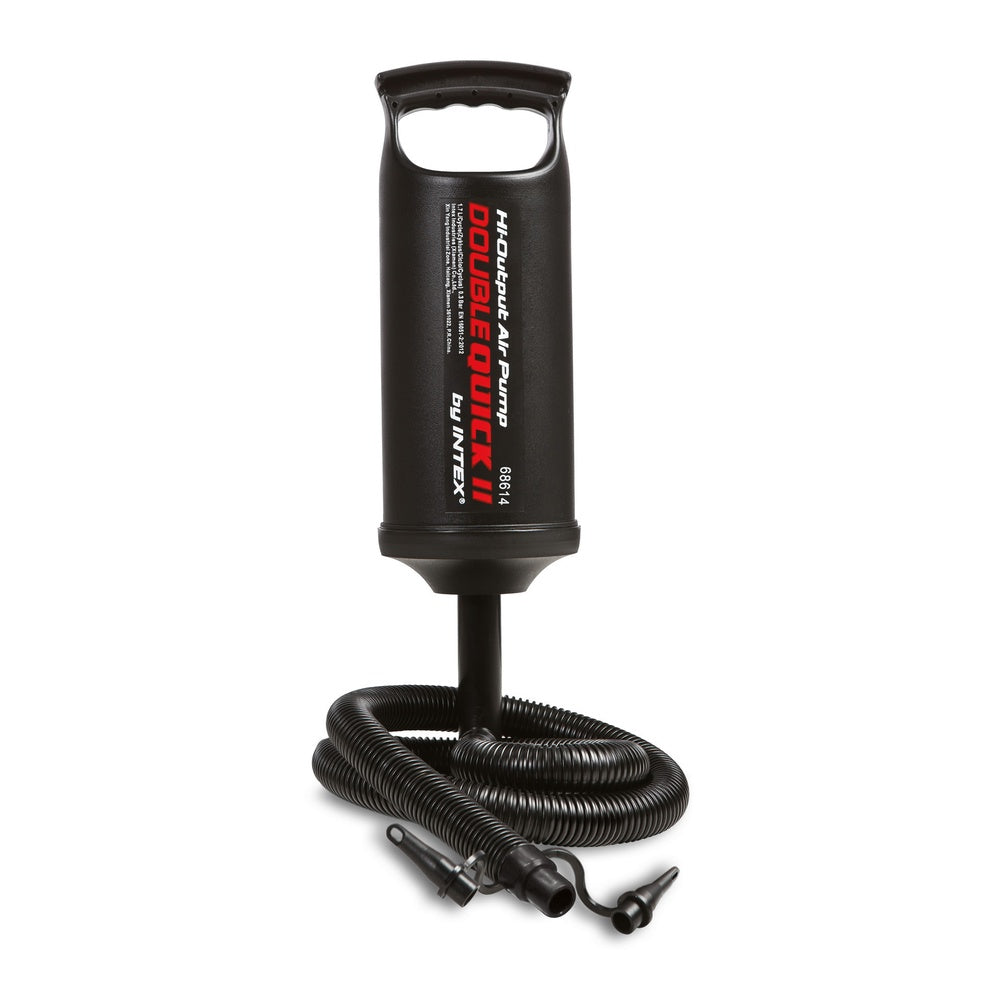 Doppelhub-Luftpumpe 36cm, inkl. 3 Düsenaufsätzen