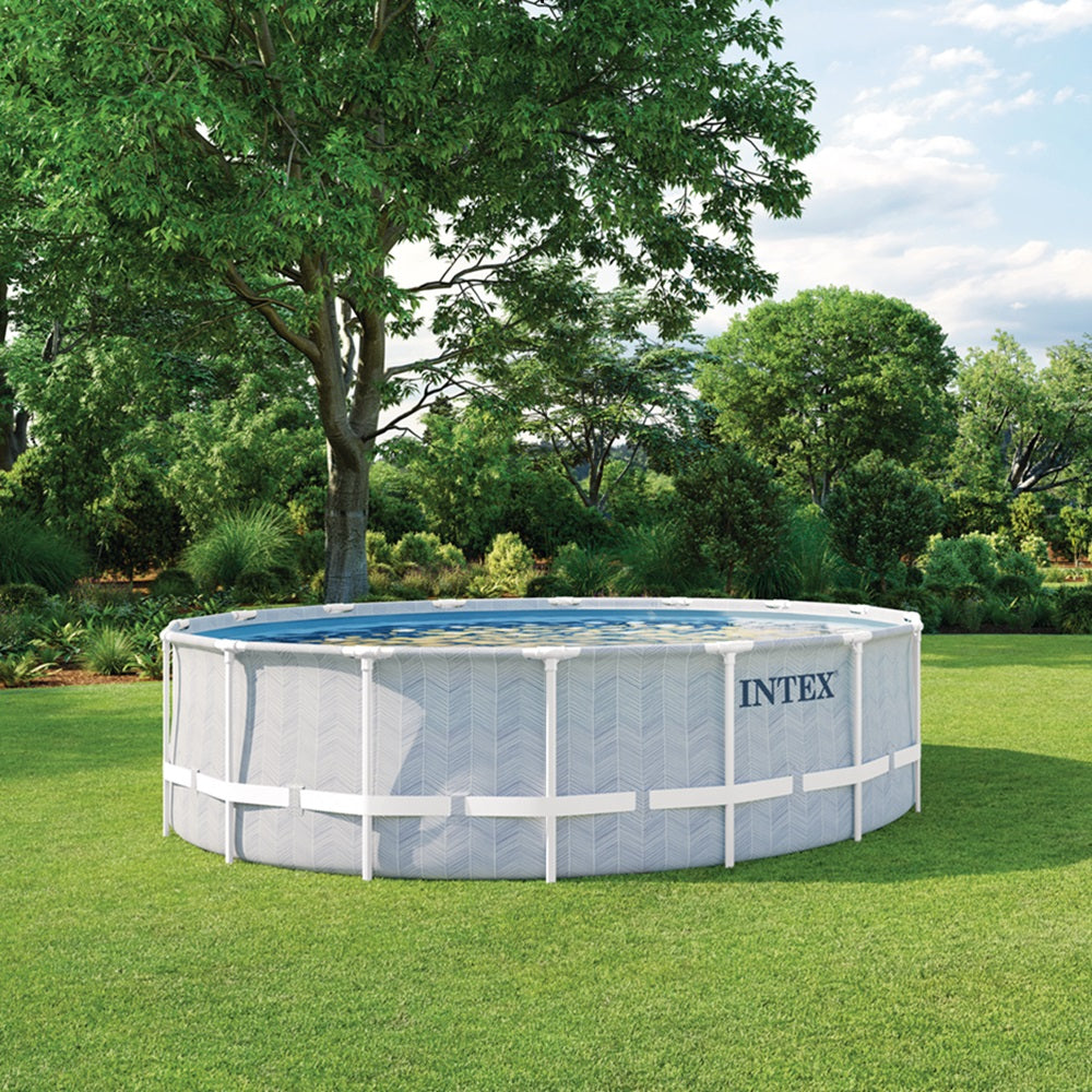Chevron Prism Frame Pool (4,88 x 1,22m) inkl. Pumpe & Zubehör