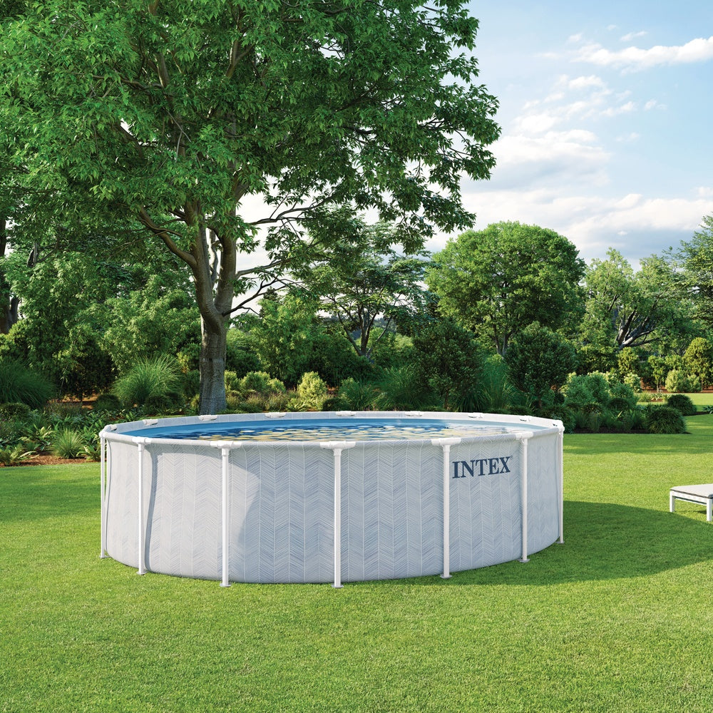 Chevron Prism Frame Pool (4,88 x 1,22m) inkl. Pumpe & Zubehör