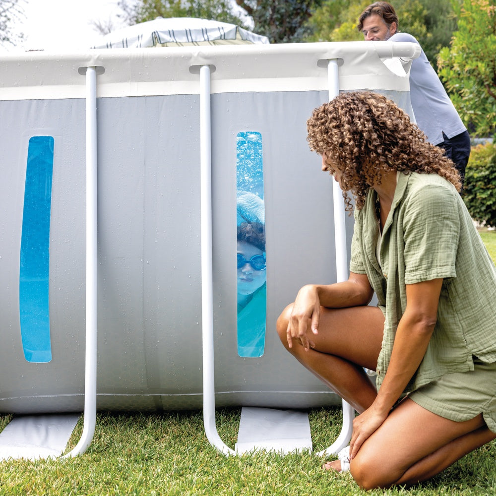 Clearview Prism Frame Pool (4,00 x 2,00 x 1,22m) inkl. Pumpe & Zubehör