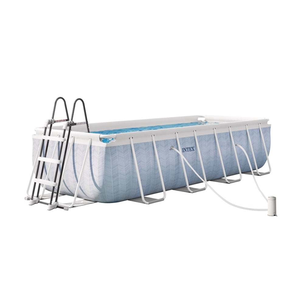 Chevron Prism Frame Pool (4,00 x 2,00 x 1,00m) inkl. Pumpe & Zubehör