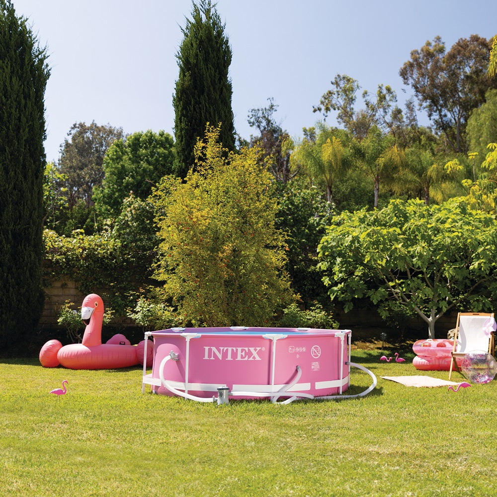Metal Frame Pool Pink (2,44 x 0,76m)