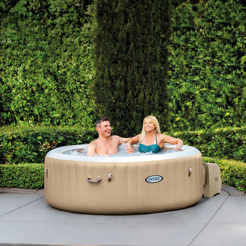 Whirlpool Bubble Massage, rund, olivegrün, für 4 Personen