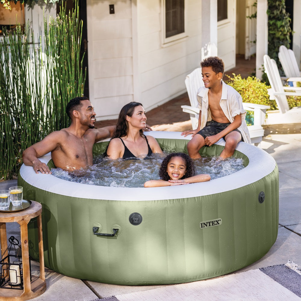 Whirlpool Bubble Massage, rund, olivegrün, für 4 Personen