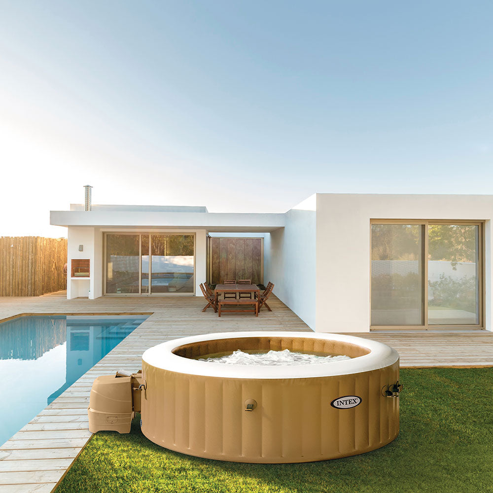 Whirlpool Bubble Massage, rund, olivegrün, für 6 Personen