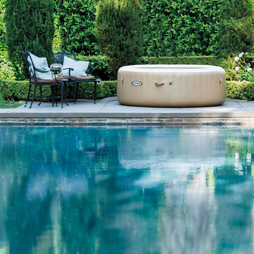 Whirlpool Bubble Massage, rund, olivegrün, für 6 Personen