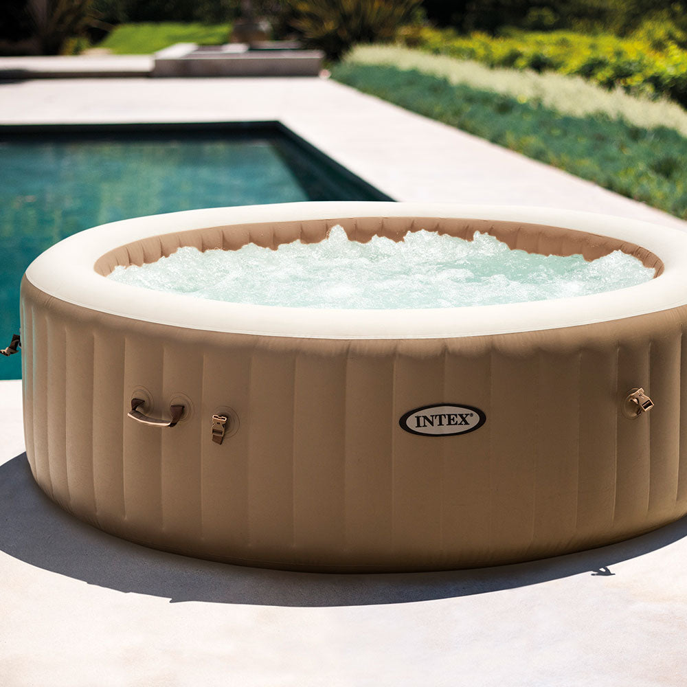 Whirlpool Bubble Massage, rund, olivegrün, für 6 Personen