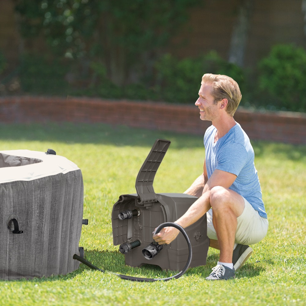 Whirlpool Greywood Deluxe, rund, in Holzoptik, für 6 Personen