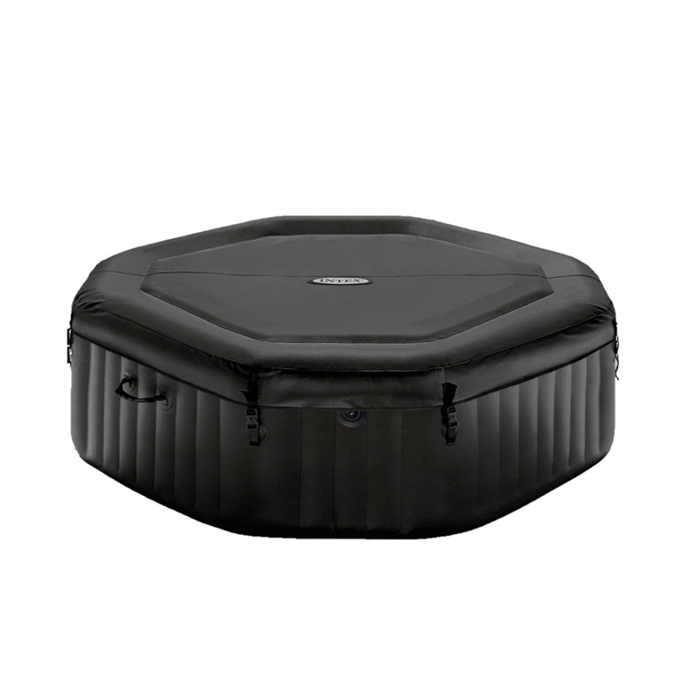 Whirlpool Jet & Bubble Deluxe, achteckig, schwarz, für 4 Personen