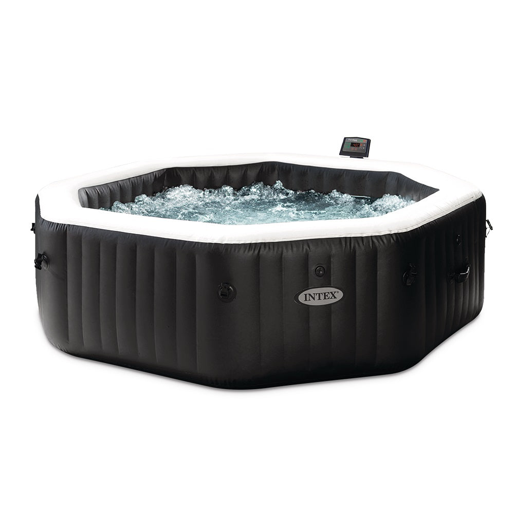 Whirlpool Jet & Bubble Deluxe, achteckig, schwarz, für 6 Personen