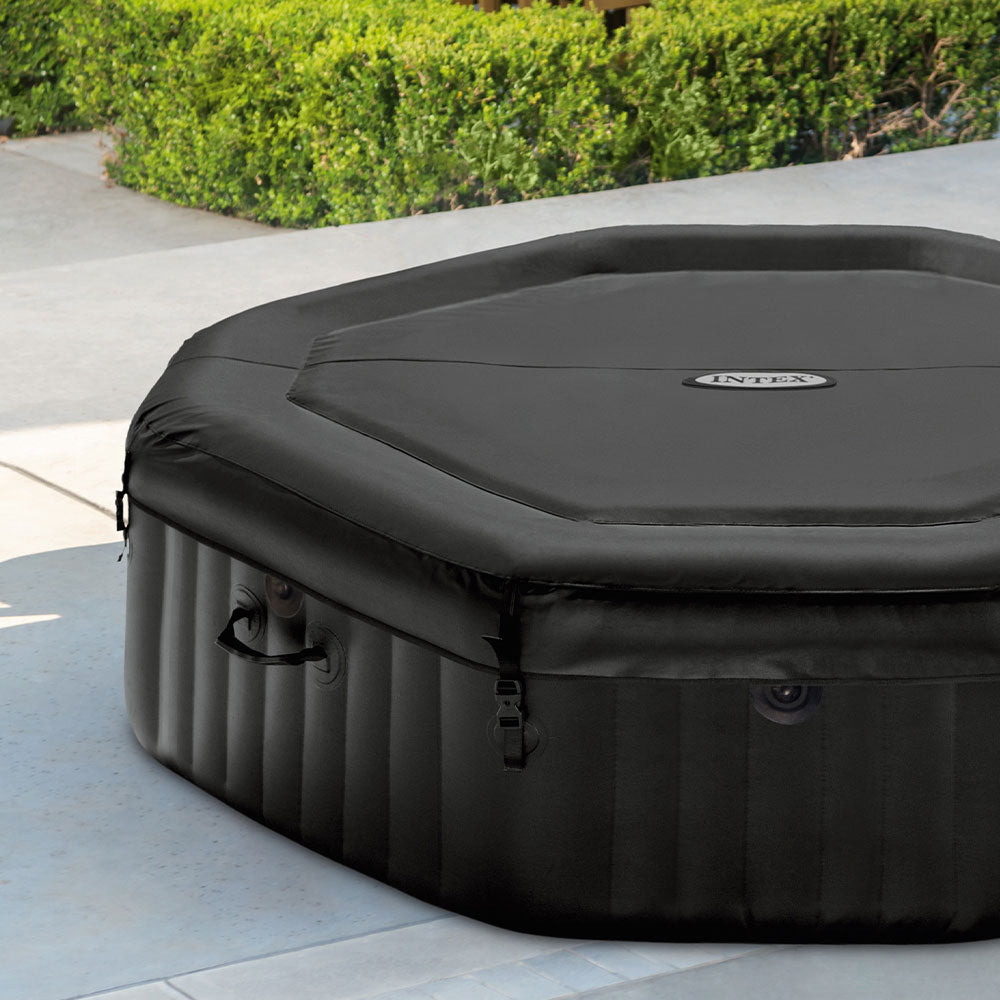 Whirlpool Jet & Bubble Deluxe, achteckig, schwarz, für 6 Personen