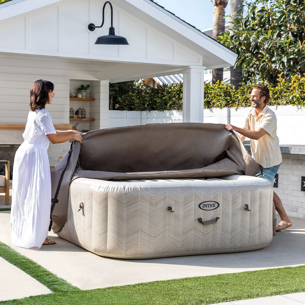 Whirlpool Chevron Deluxe, eckig, Chevron-Muster, für 6 Personen