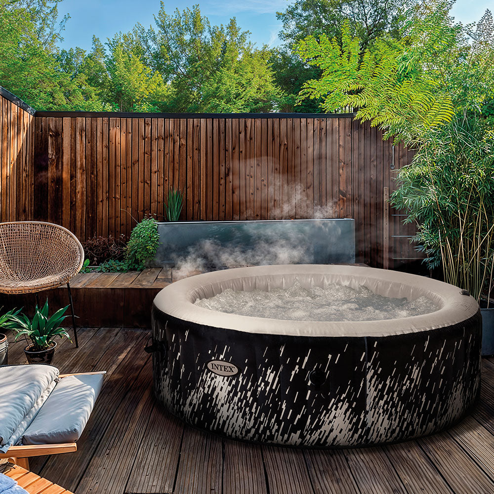 Whirlpool Glow Deluxe, rund, mit mehrfarbiger LED-Beleuchtung, für 4 Personen