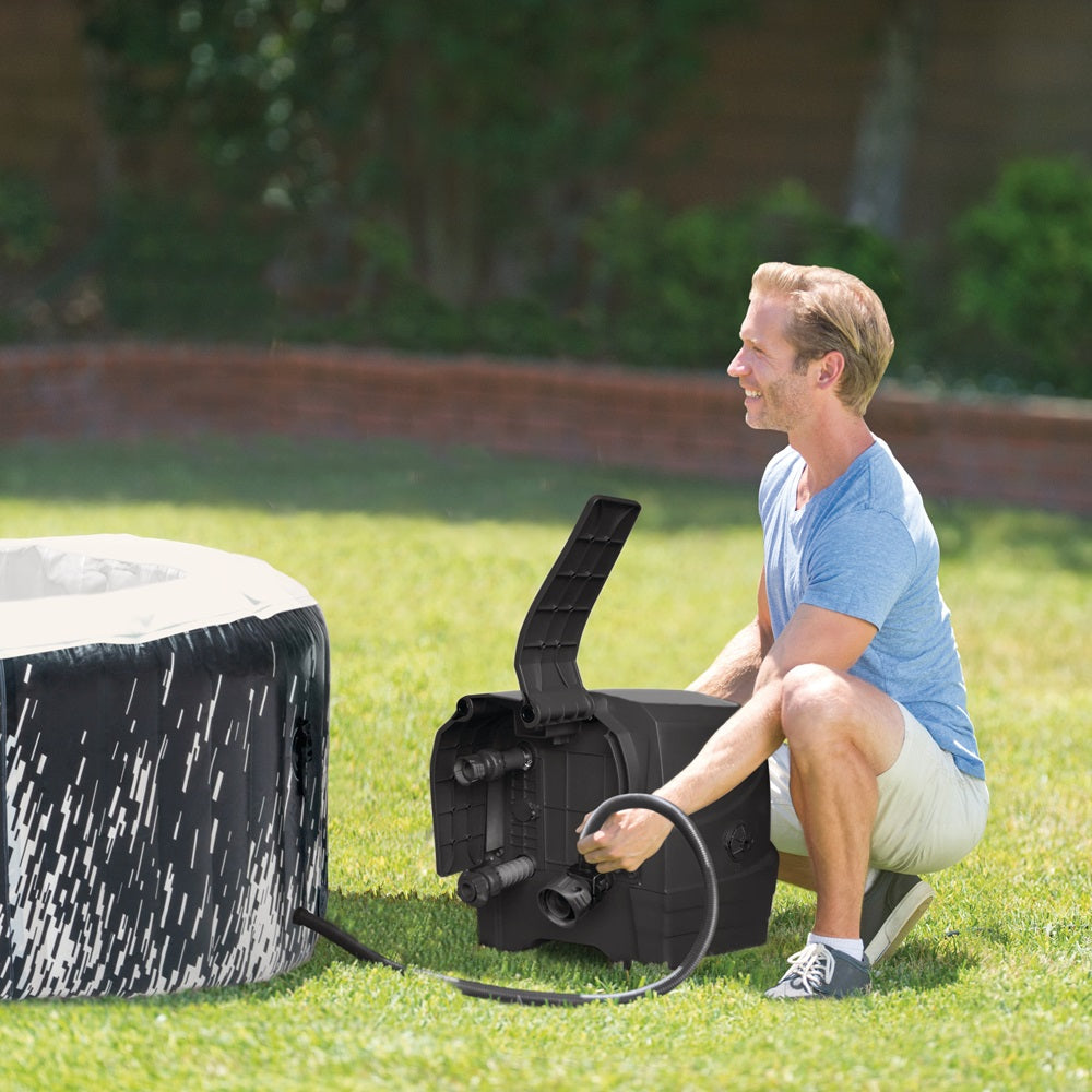 Whirlpool Glow Deluxe, rund, mit mehrfarbiger LED-Beleuchtung, für 4 Personen