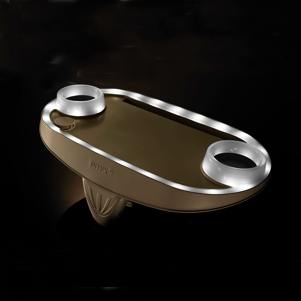 Ablage für Whirlpools, mit LED-Licht, Handy-Halterung und Getränkehalter, 45 x 26 x 16 cm