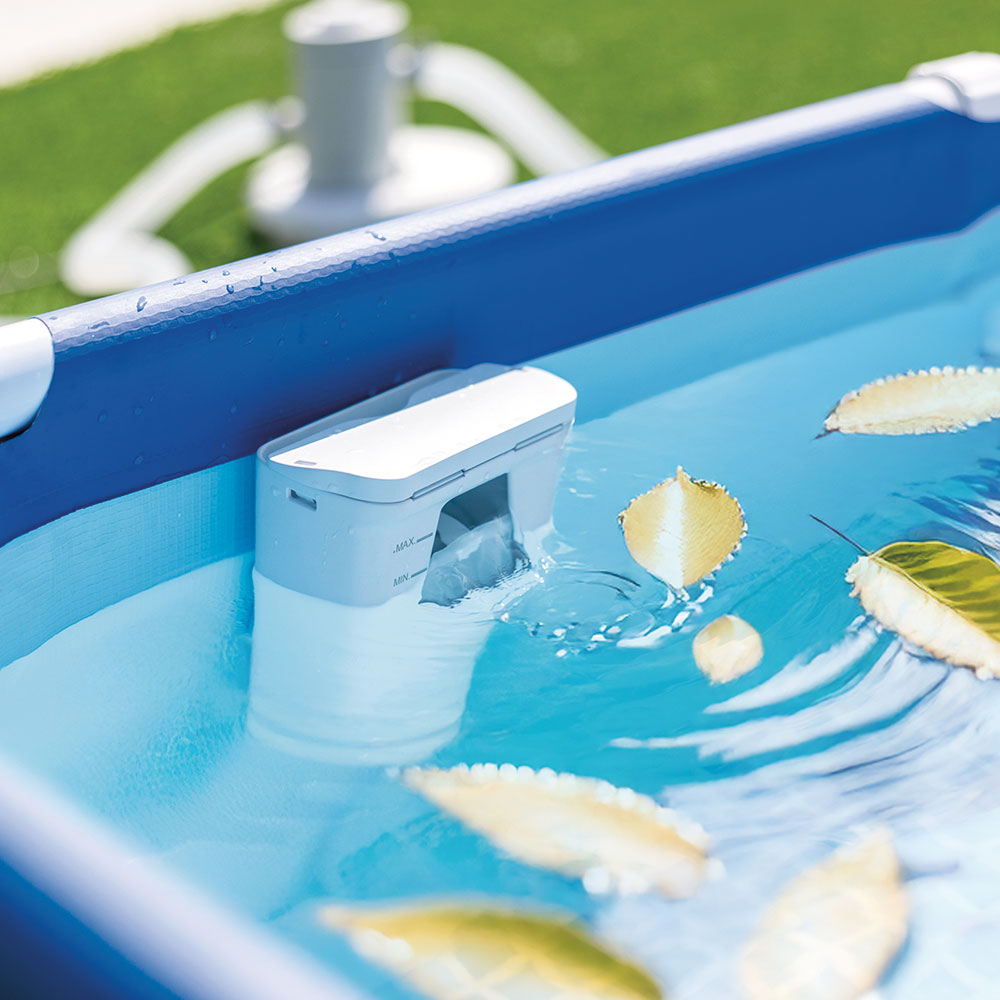 Haustier Frame-Pool, quadratisch, mit 12V Pumpe