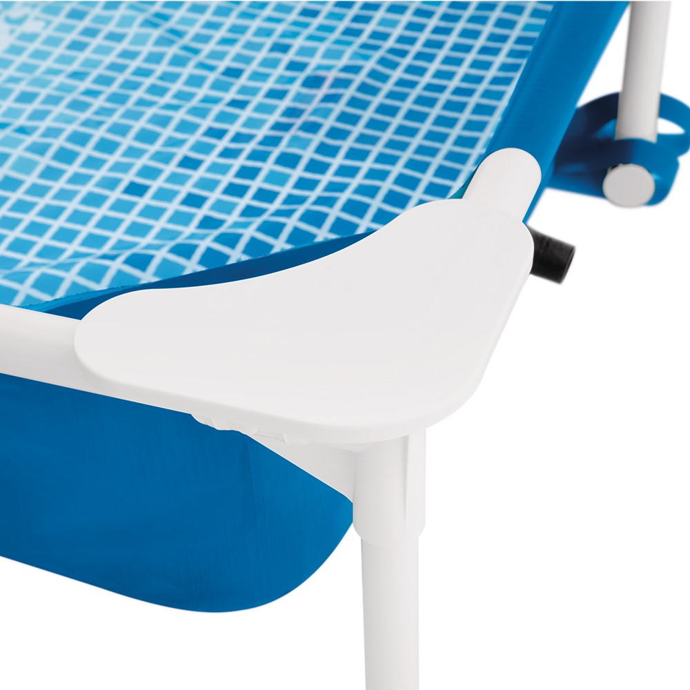 Haustier Frame-Pool, quadratisch, mit 12V Pumpe