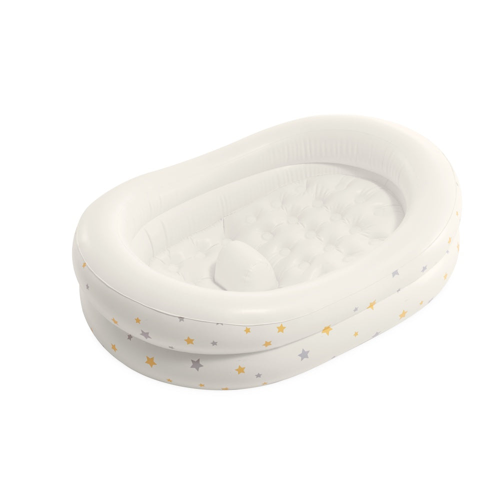 Aufblasbare Babybadewanne mit Handpumpe, 89 x 66 x 25 cm