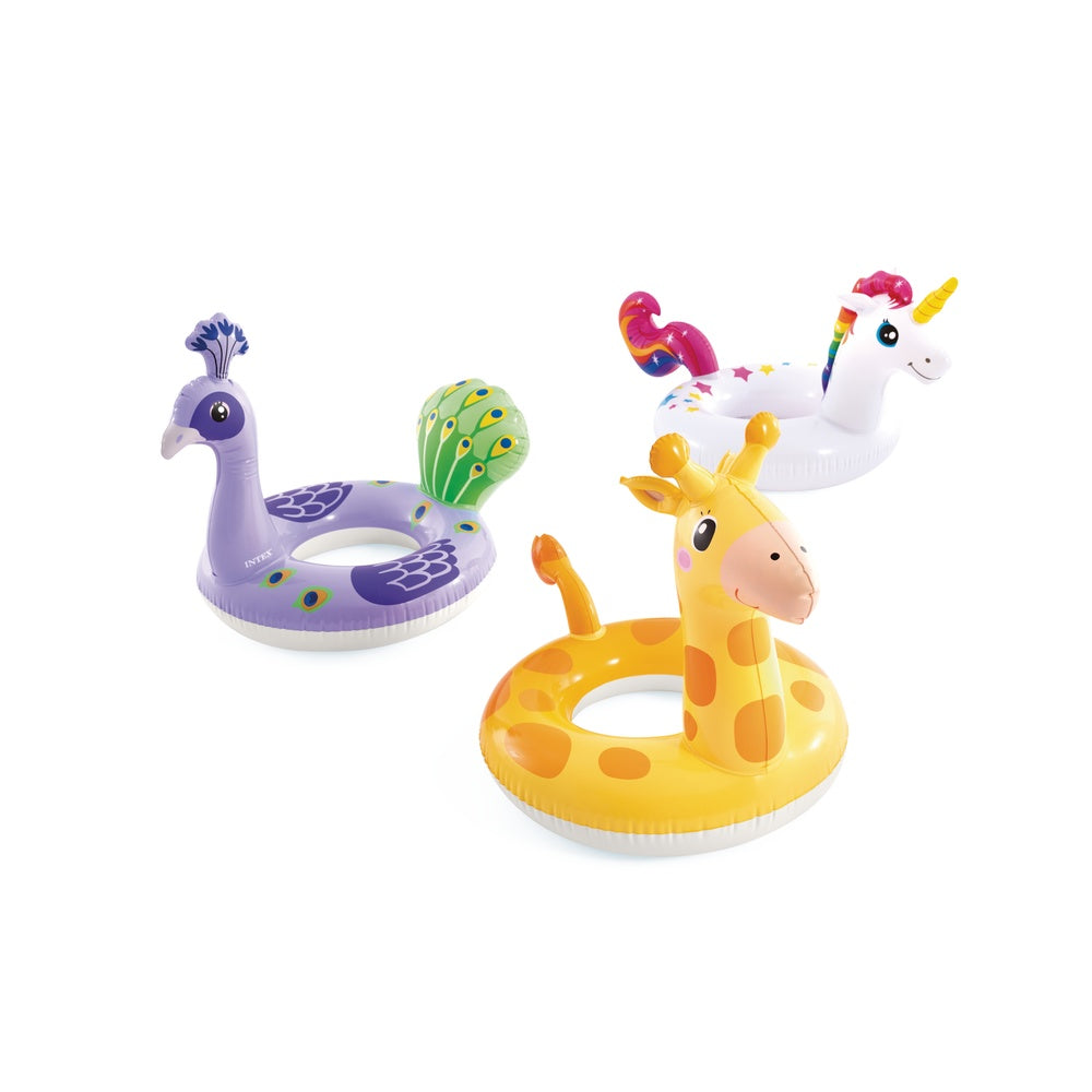 Schwimmring "Big Animal Ring", (Giraffe, Pfau, Einhorn), 3-6 Jahre, zufälliges Design