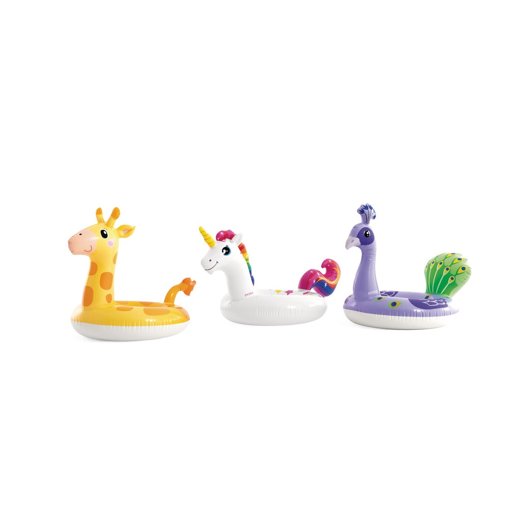 Schwimmring "Big Animal Ring", (Giraffe, Pfau, Einhorn), 3-6 Jahre, zufälliges Design