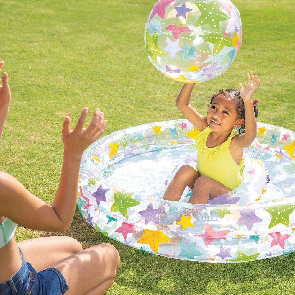 Kinderpool-Set "Starfish Pool", mit Ball & Schwimmreifen, (122x25cm)