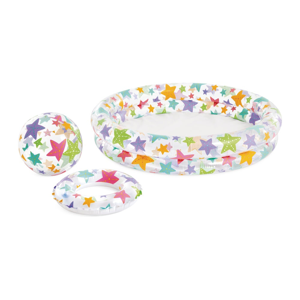Kinderpool-Set "Starfish Pool", mit Ball & Schwimmreifen, (122x25cm)