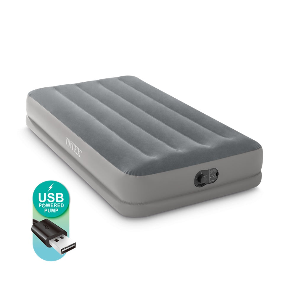 INTEX Luftbett Standard Prestige Mid-Rise grau Twin