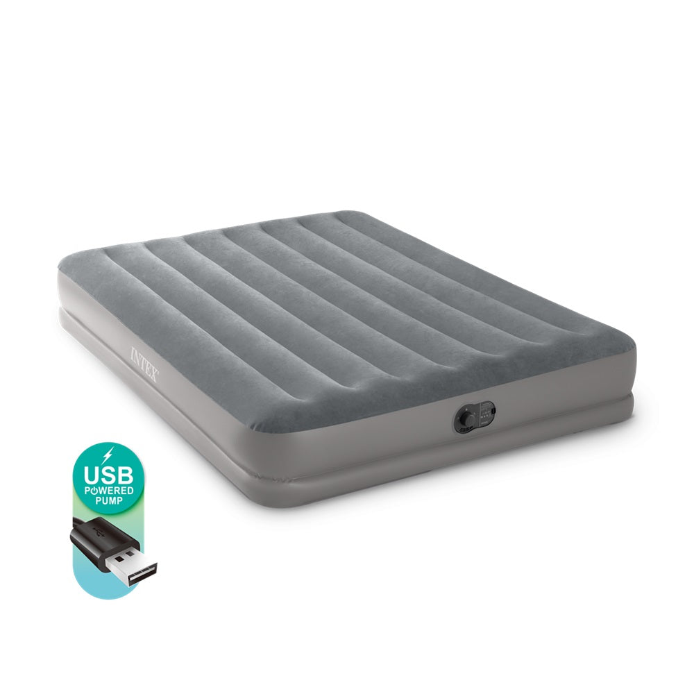 INTEX Luftbett Standard Prestige Mid-Rise grau Queen