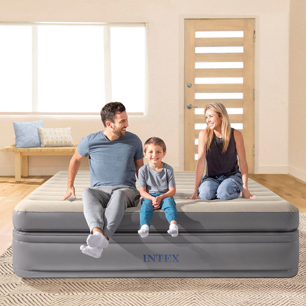 INTEX Luftbett Plus Prime Comfort Queen mit FastFill Pumpe